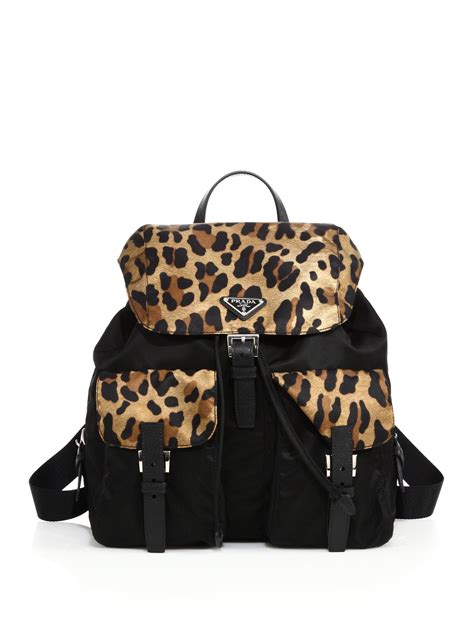 prada nylontote leopard|Prada nylon backpacks.